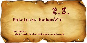 Mateicska Bodomér névjegykártya